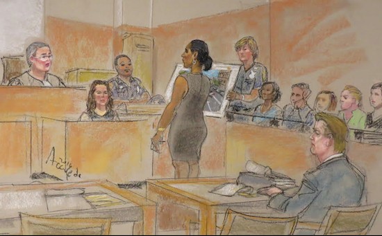 550x341 Sketches Of Court Jury Favors Defendants In Bus Accident Trial - Jury Sketch