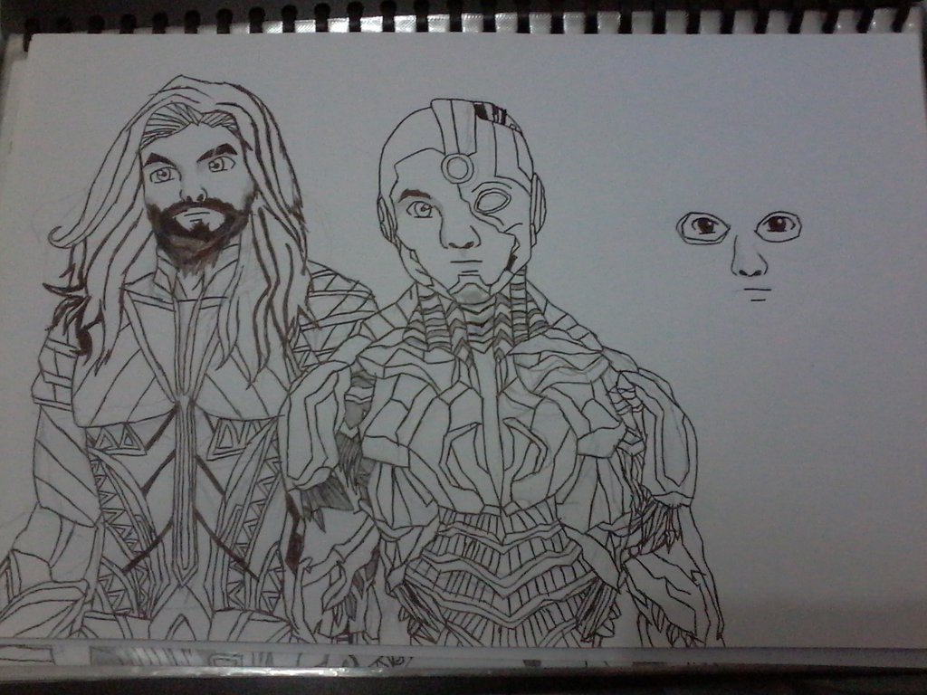 1024x768 Justice League Sketch By 13josh16 - Justice League Sketch