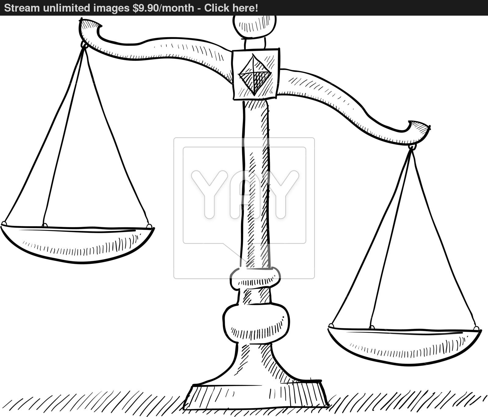 1600x1365 Scales Of Justice Sketch Vector - Justice Sketch