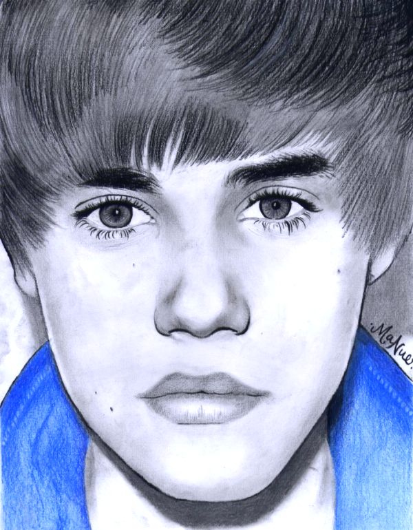 600x770 Justin Bieber Drawing By Manueee - Justin Bieber Sketch
