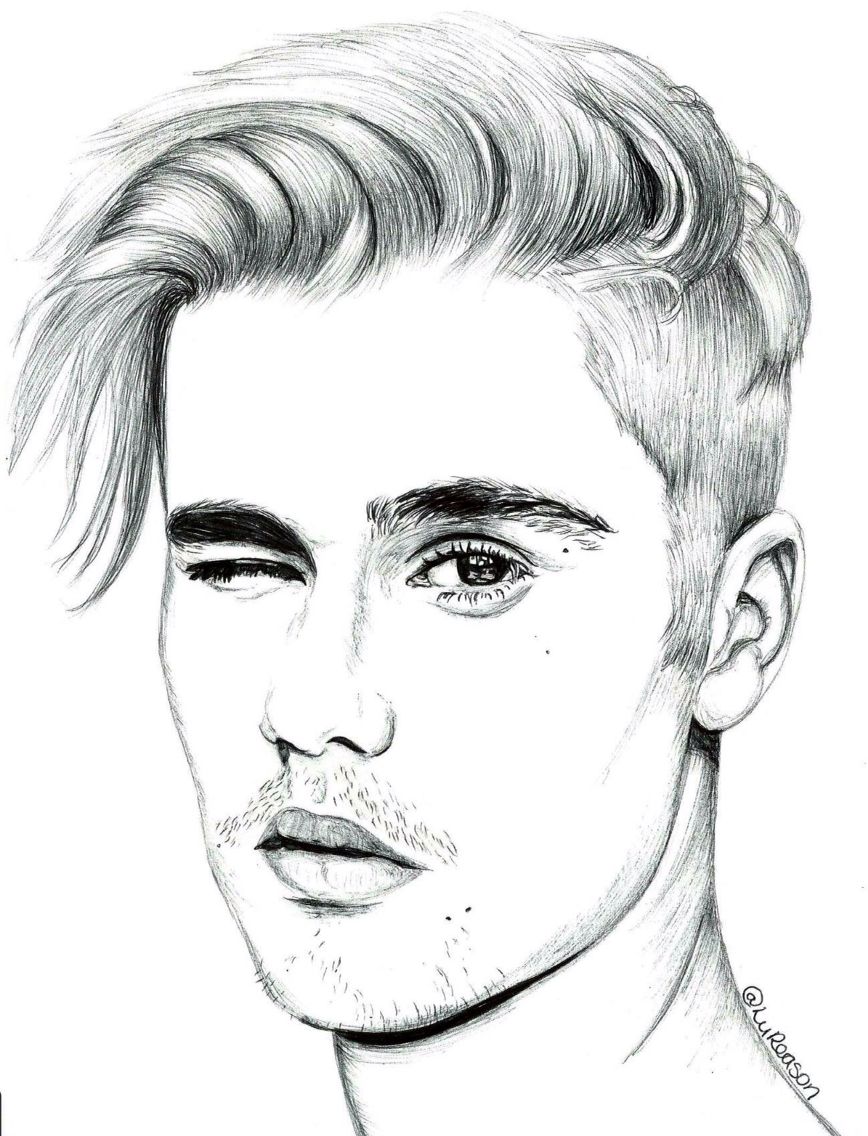 868x1136 Justin Bieber Drawing Justin Bieber Sketch - Justin Sketch