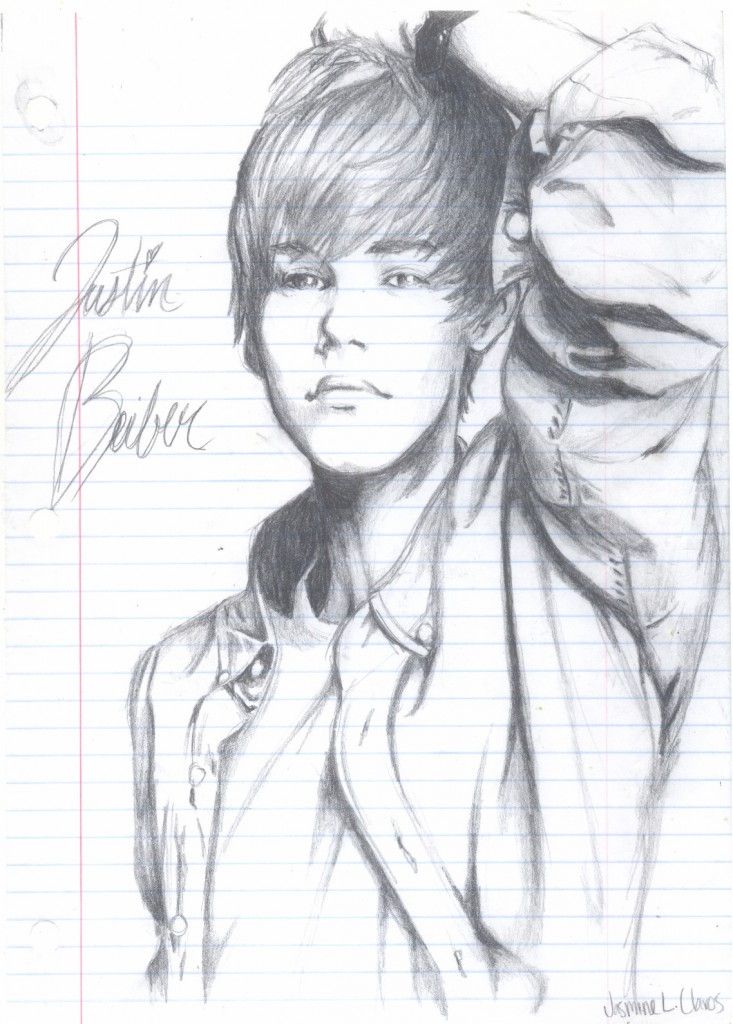 733x1024 Justin Bieber Sketch! No Way I Could Draw That... Bieberlicious - Justin Sketch