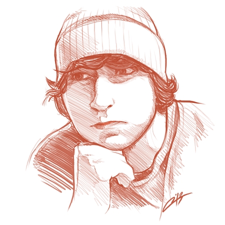 450x450 Justin Sketch Portrait By Cassandracanadyart - Justin Sketch