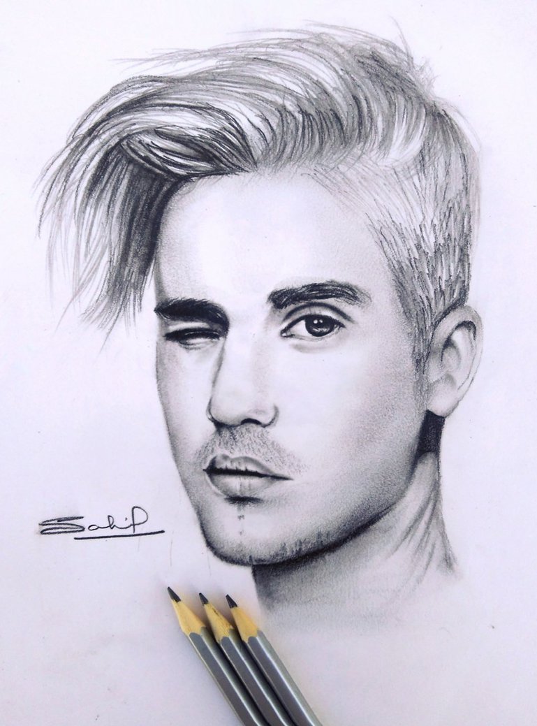 769x1039 Pencil Sketch Of Justin Bieber. By Iamsahilartist - Justin Sketch