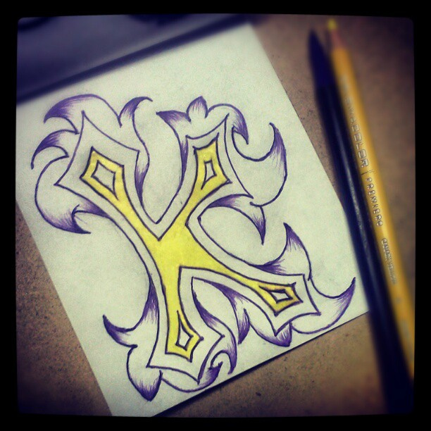 612x612 Letter K Is On. My Alphabet Sketch. - K Sketch