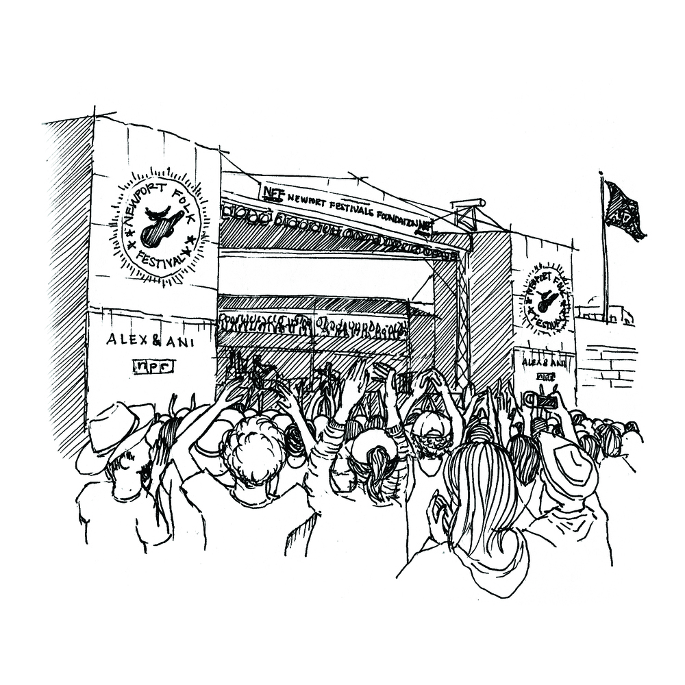 1000x1000 Newport Folk Sketch Series K Chow Studios - K Sketch