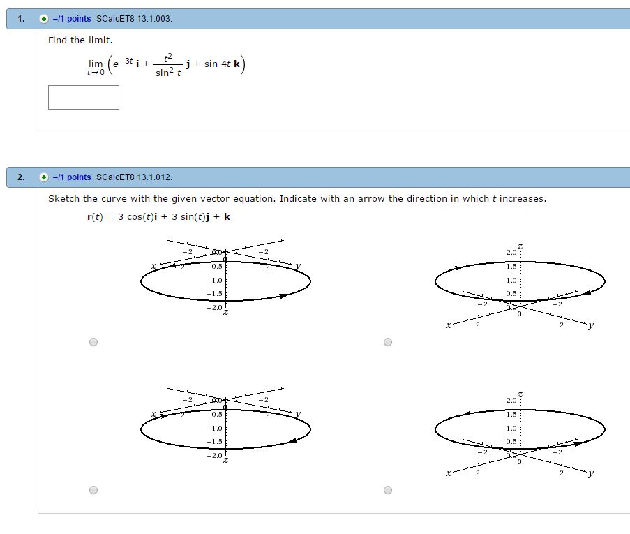 903x765 Solved Find The Limit. Lim T Rightarrow 0 (E^ 3t I + T^2 - K Sketch
