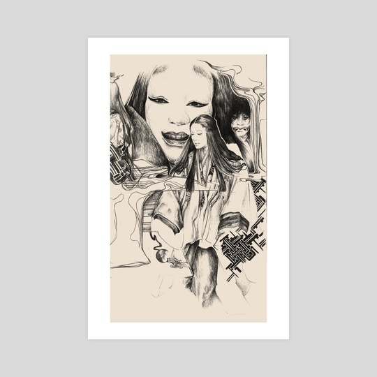 540x540 Kabuki, An Art Print By Kenny Iskandar - Kabuki Sketch