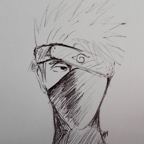 Kakashi Hatake Sketch At Paintingvalley Com Explore Collection