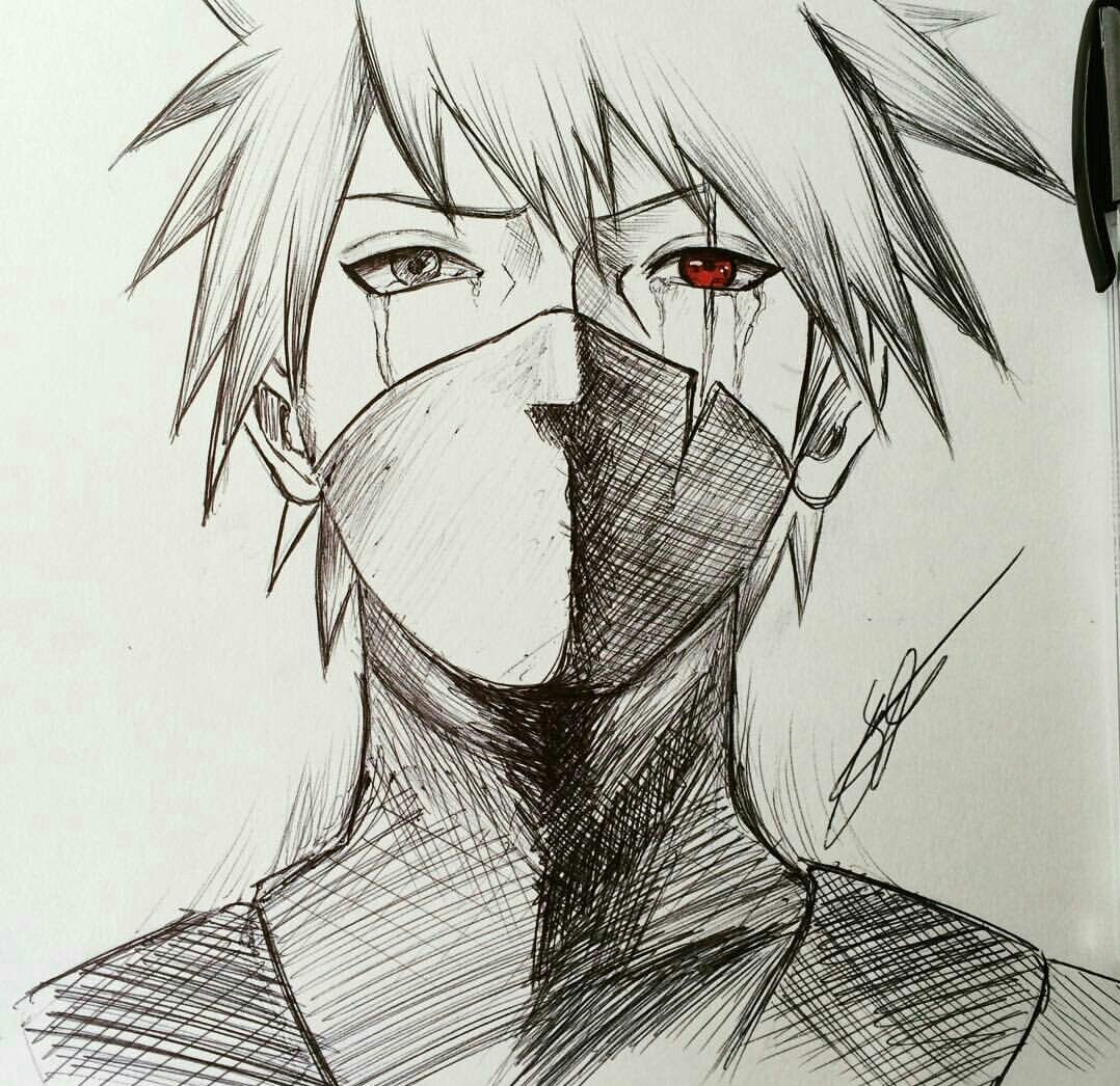 1078x1046 Kakashi Hatake (Credit Goes To Whomever Drew This) Draw - Kakashi Hatake Sketch