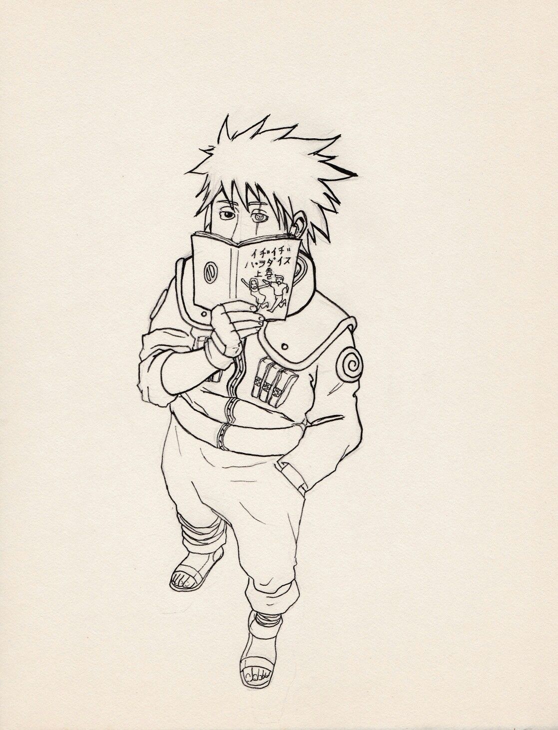 kakashi full body drawing