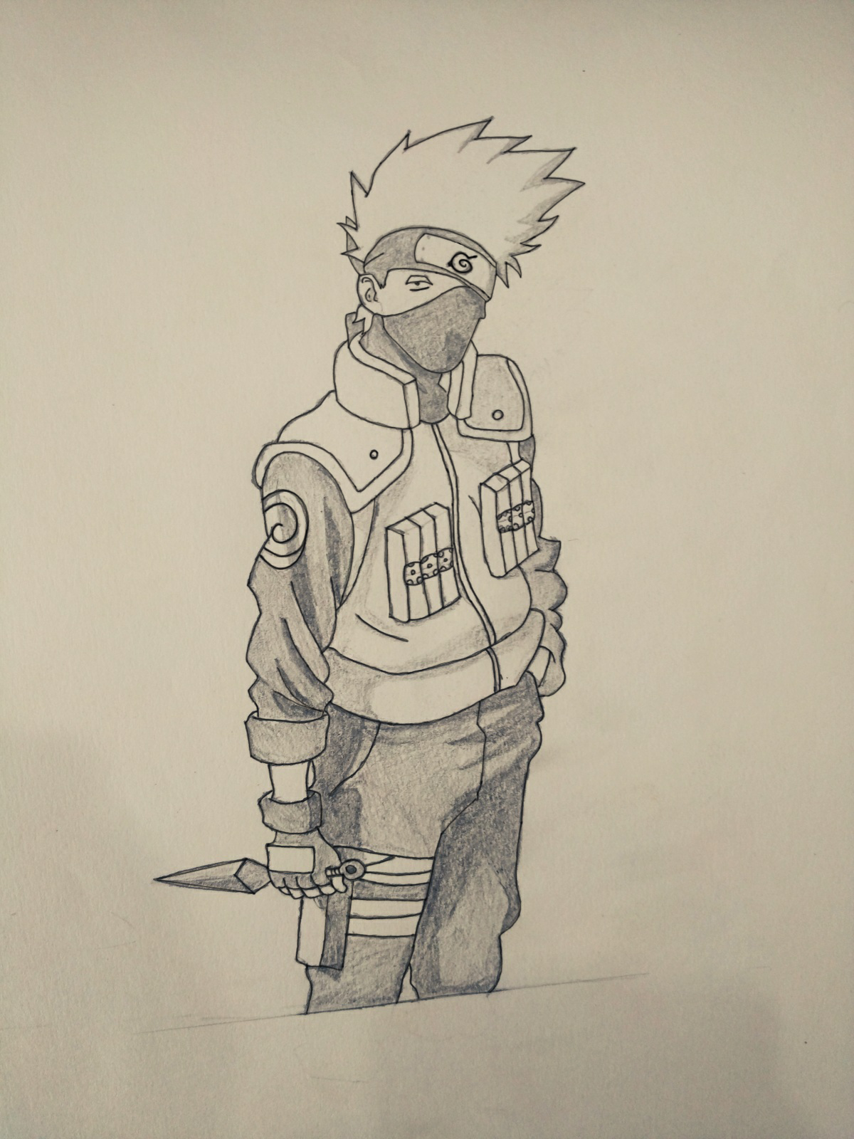 1200x1600 Tried My Hand On Sketching Kakashi Hatake Naruto - Kakashi Sketch
