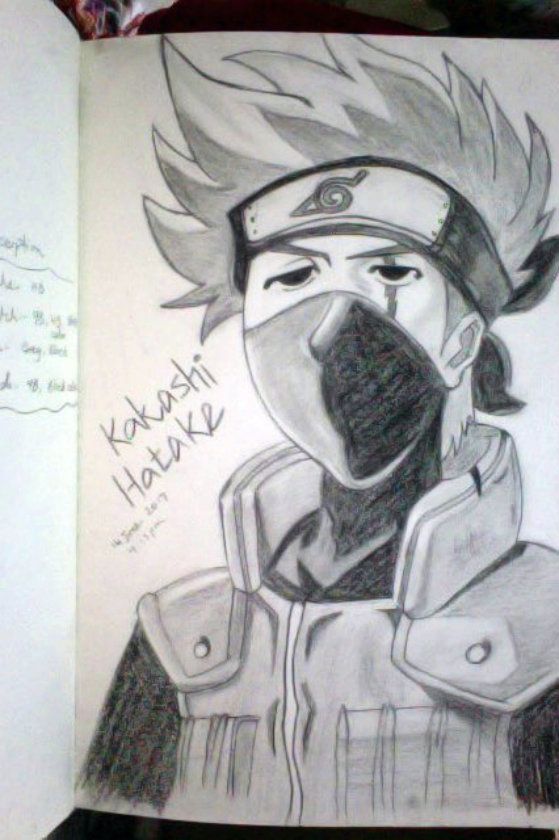 559x840 Kakashi Hatake Hand Sketch My Sketching Sketches - Kakashi Sketch