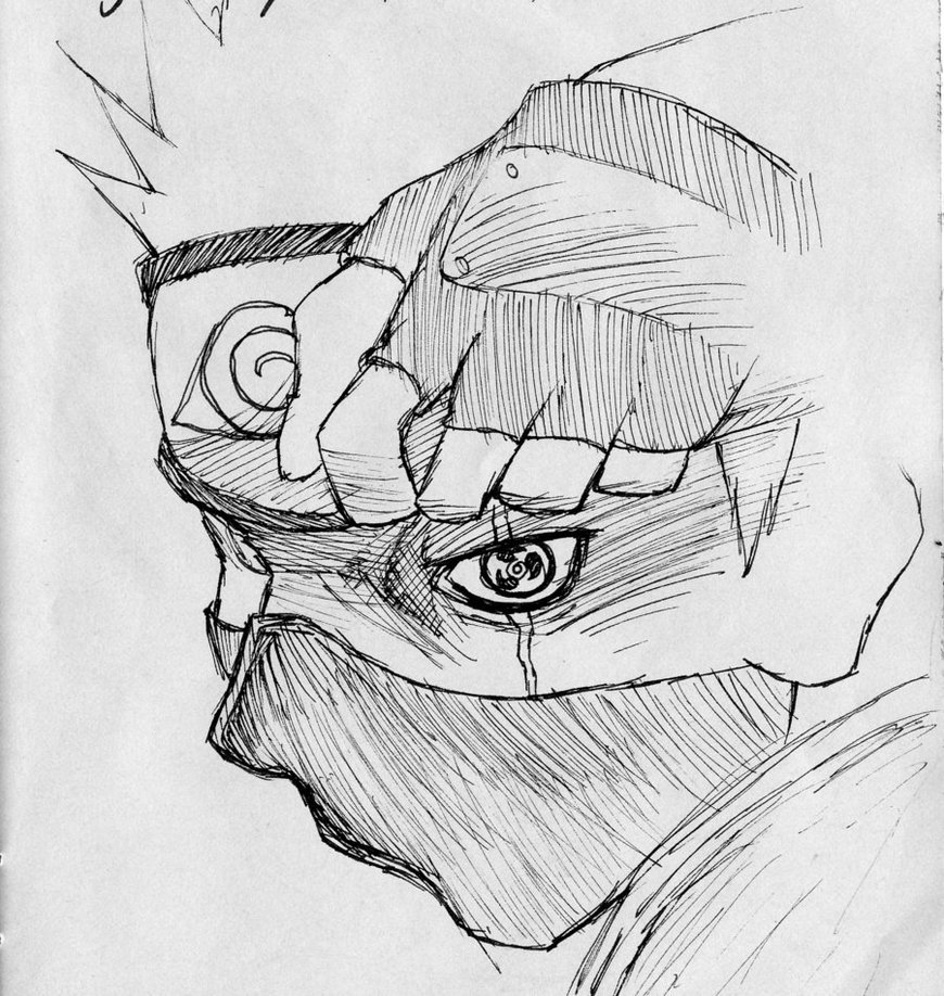 870x918 Kakashi Sketch By Orangeyyy - Kakashi Sketch