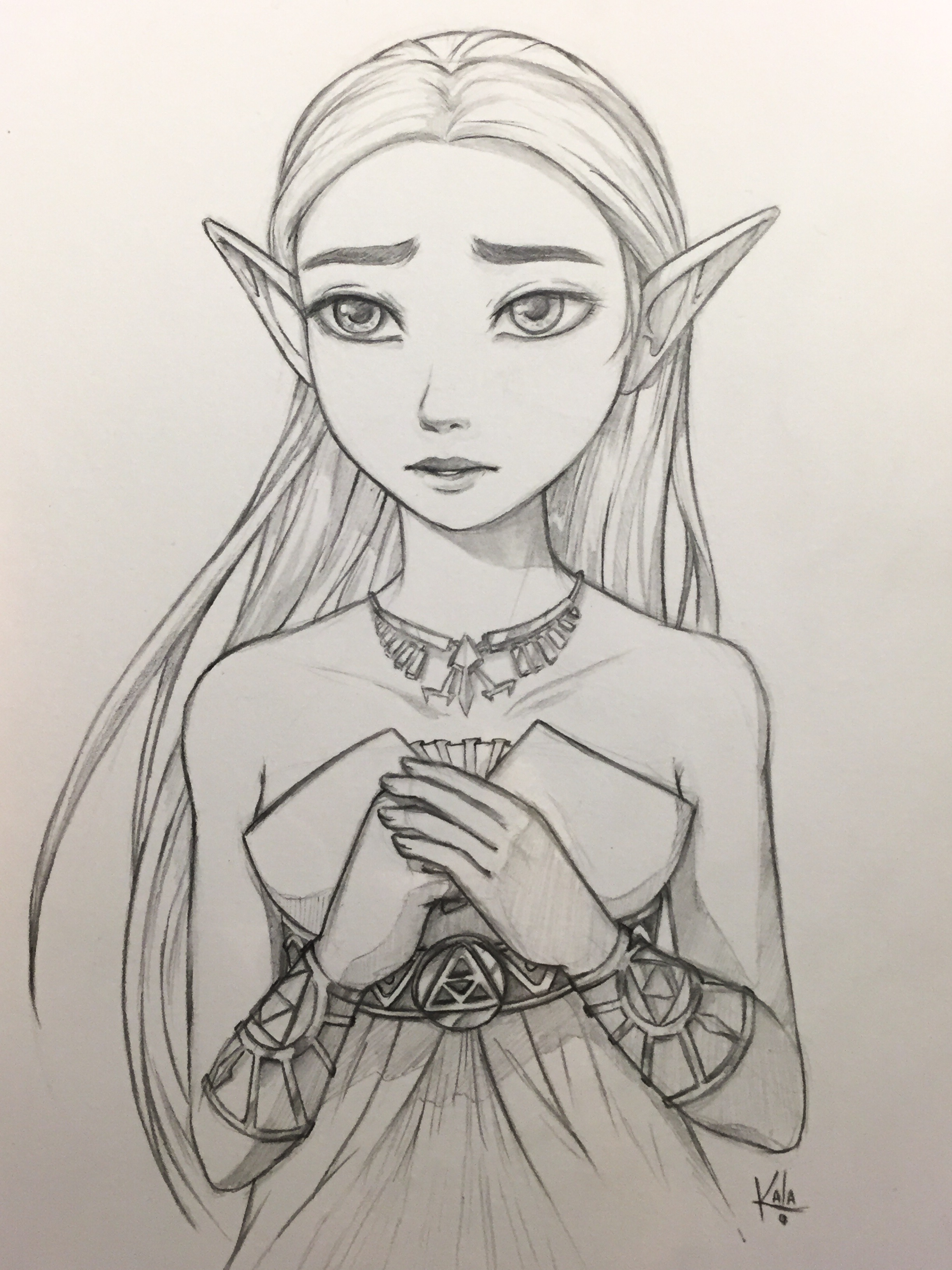 2448x3264 Original Art Zelda Breath Of The Wild Kala Sketch Online - Kala Sketch