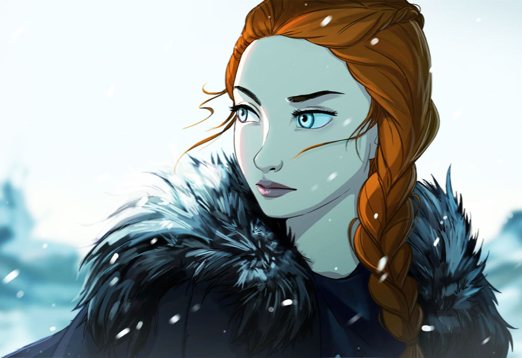 1020x700 Sansa Stark Illustration By Kala Sketch - Kala Sketch