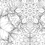 173x173 Botanical Kaleidoscope Sketch - Kaleidoscope Sketch