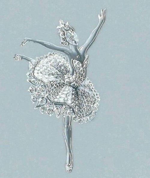 500x595 Van Cleef And Arpels Jewelry Sketches (2) - Kaleidoscope Sketch