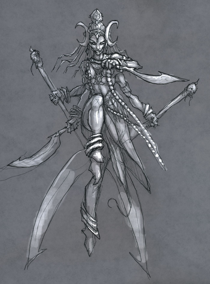 700x944 Kali Sketch By Agiantsalamander - Kali Sketch