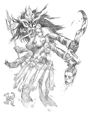 315x400 Prescott Draw Blog Sketch Of The Day 070 - Kali Sketch