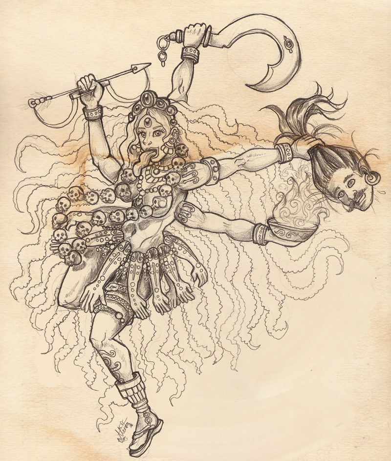 800x944 Sketch Kali By Akhwar - Kali Sketch