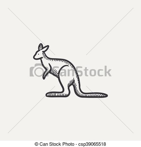 450x470 Kangaroo Sketch Icon. Kangaroo Sketch Icon For Web, Mobile And - Kangaroo Sketch