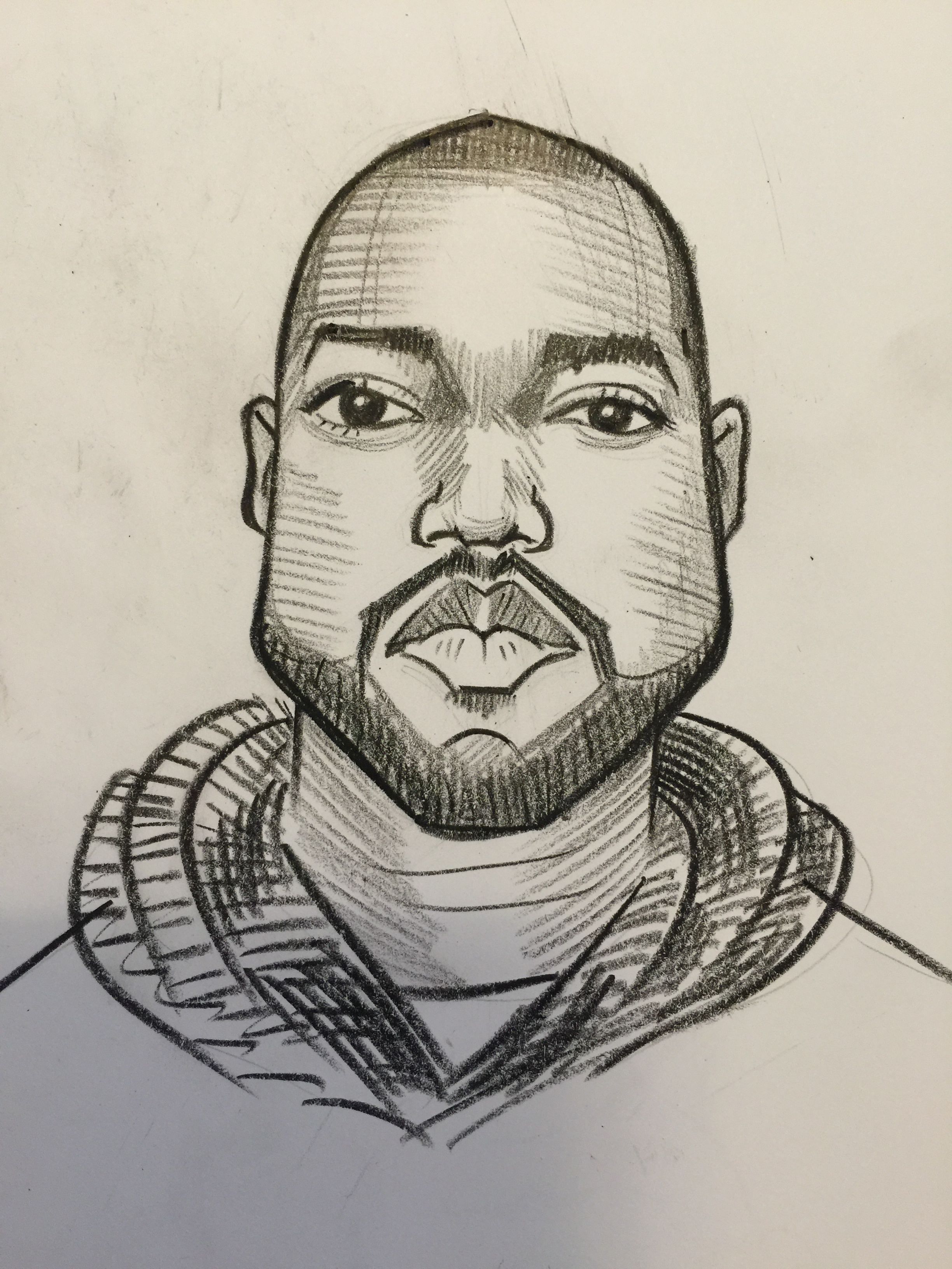 2448x3264 Kanye West Caricatures Kanye West - Kanye West Sketch