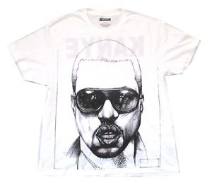 300x259 Kanye West Sunglasses Face Sketch Silver Grillz White T Shirt New - Kanye West Sketch