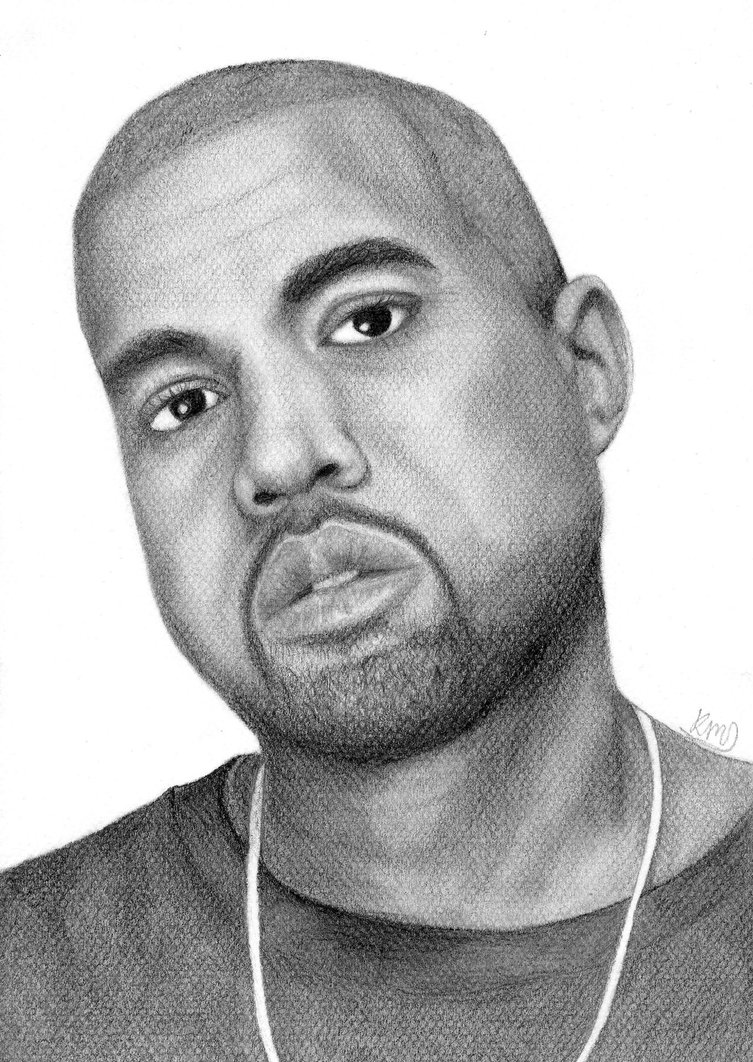 753x1062 Kanye West By Kylamariedee - Kanye West Sketch