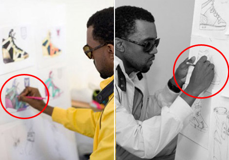 470x329 Kanye West Retouching Lv Sneakers Sketches - Kanye West Sketch