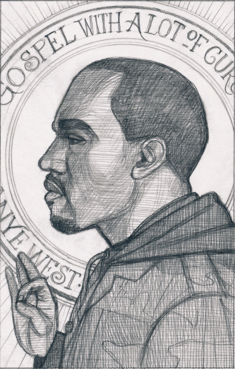 757x1187 Kanye West, The Life Of Pablo For Rolling Stone On Behance - Kanye West Sketch
