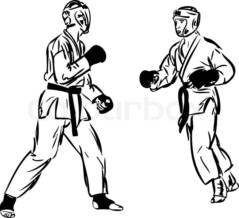 800x728 Karate Kyokushinkai Sketch Martial Arts And Combative Sports - Karate Sketch
