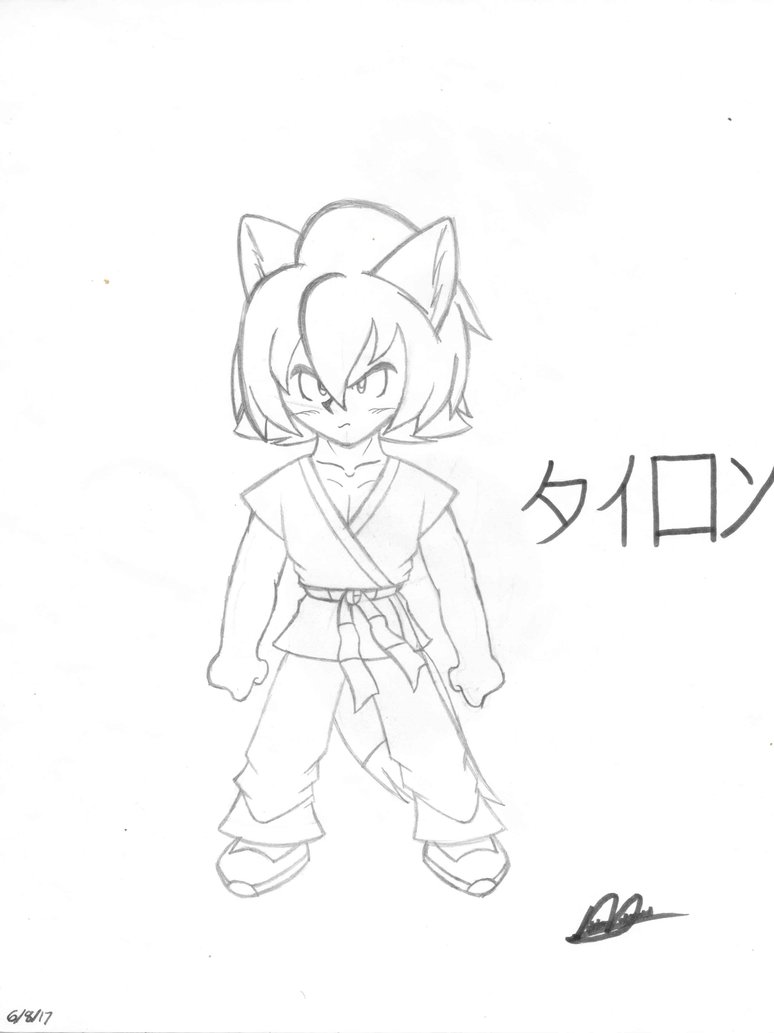 774x1033 Tyron In Karate Gi Sketch By A Broly16 - Karate Sketch