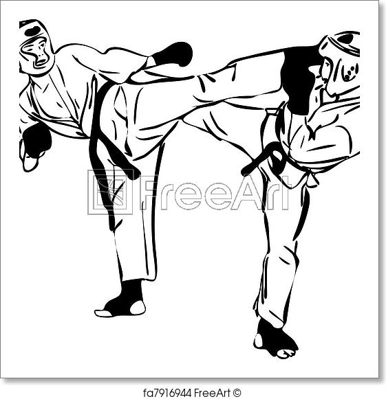 561x581 Free Art Print Of 22 Karate Kyokushinkai Sketch Martial Arts And - Karate Sketch