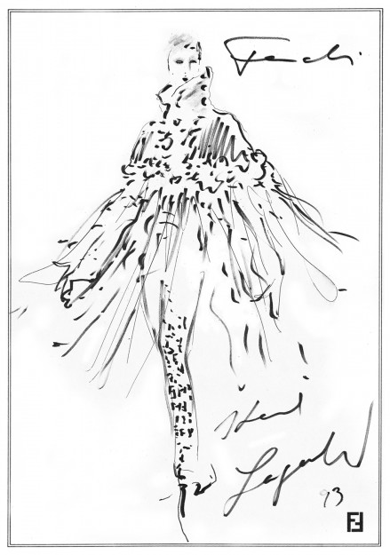 439x625 Karl Lagerfeld Making Fashion History Lala - Karl Lagerfeld Sketches