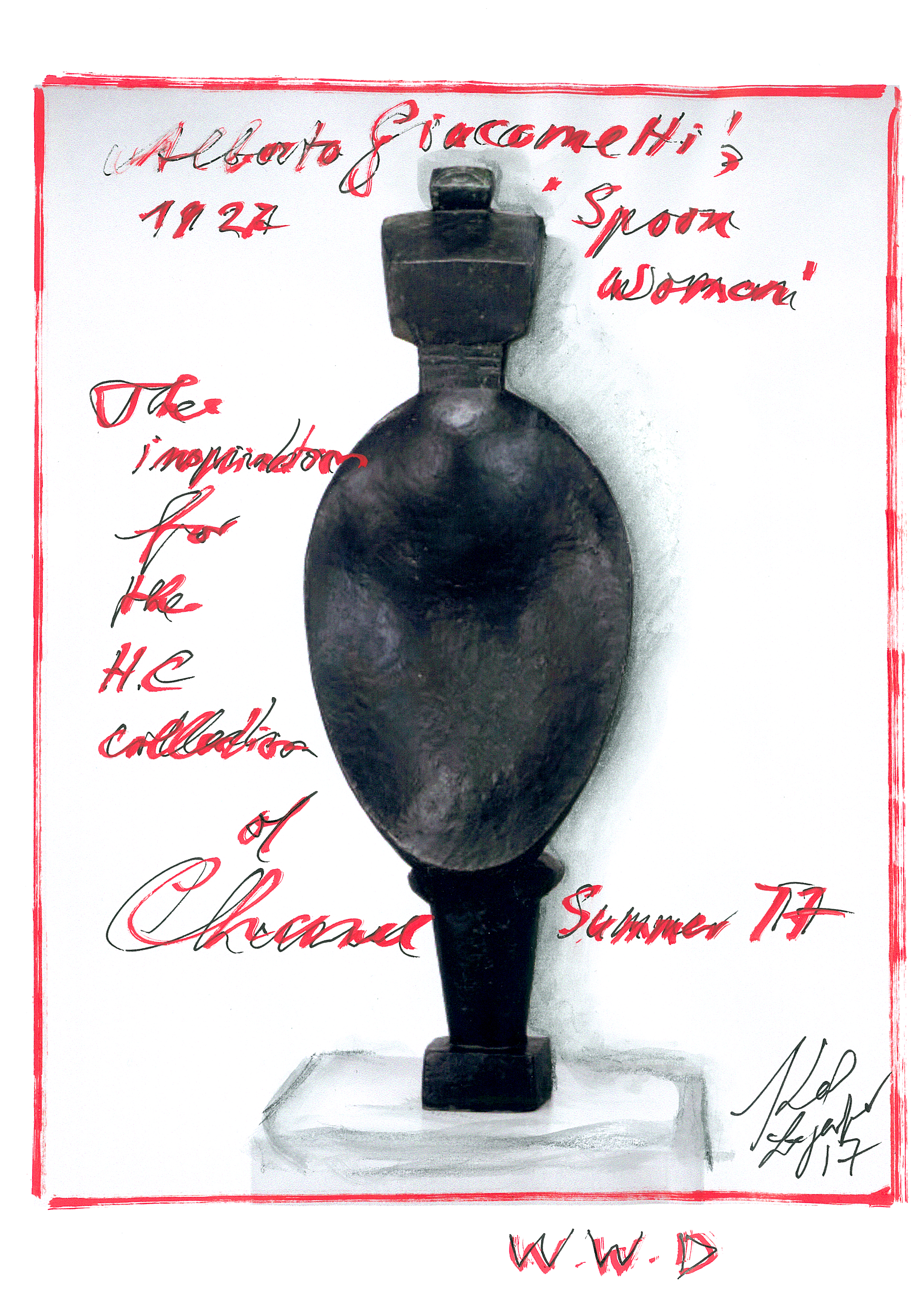 2480x3508 Karl Lagerfeld Sketches Spoon Silhouette For Chanel Couture Wwd - Karl Lagerfeld Sketches