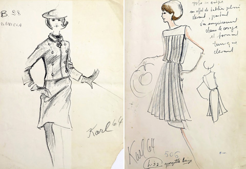 480x330 Karl Lagerfeld Sketches For Sale Bliqx - Karl Lagerfeld Sketches