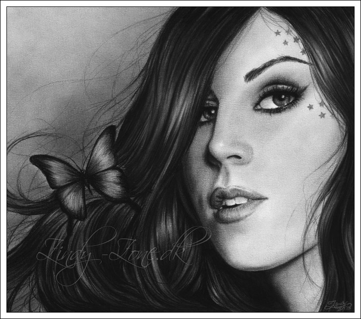 728x645 Kat Von D By Zindy - Kat Von D Sketches