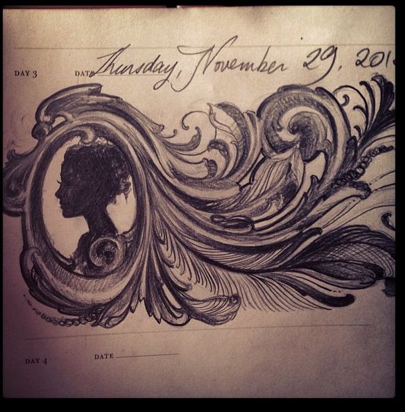 584x594 Sketch A Day - Kat Von D Sketches