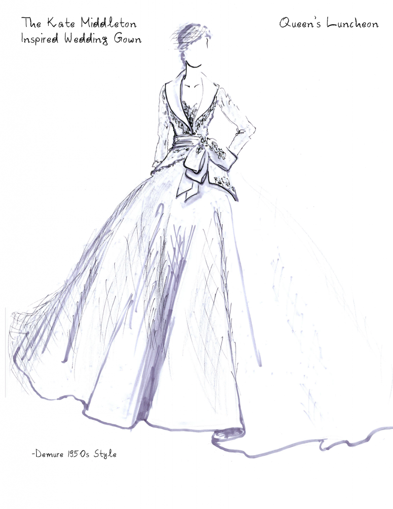 791x1024 Our Kate Middleton Inspired Wedding Gown Kate - Kate Middleton Sketch