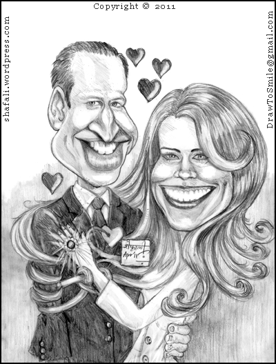400x528 Caricaturecartoon Prince William And Kate Middleton A Wedding - Kate Middleton Sketch