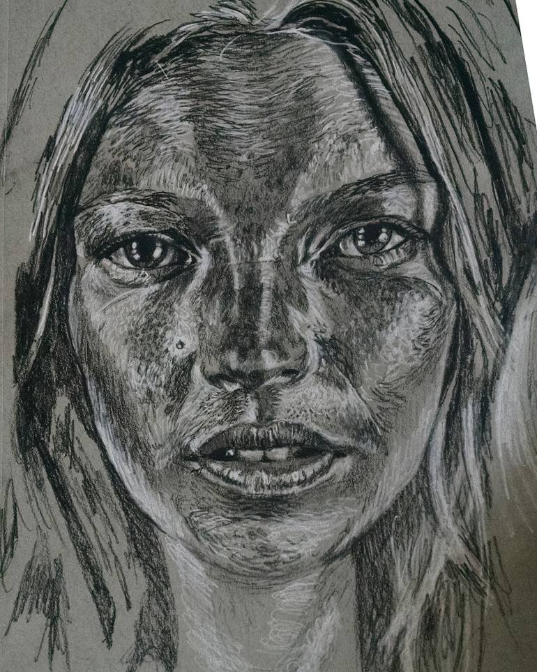 770x963 Kate Moss Drawing By Robert House Saatchi Art - Kate Moss Sketch