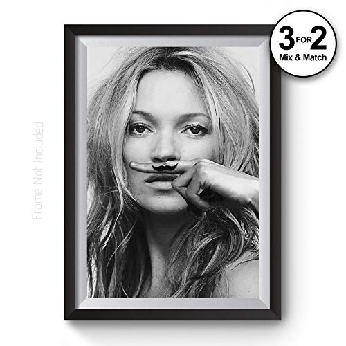 500x500 Kate Moss Fashion Photography Wall Art Poster Print - Kate Moss Sketch