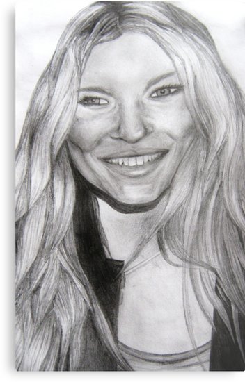 352x550 Kate Moss Metal Prints By Holly Daniels Redbubble - Kate Moss Sketch