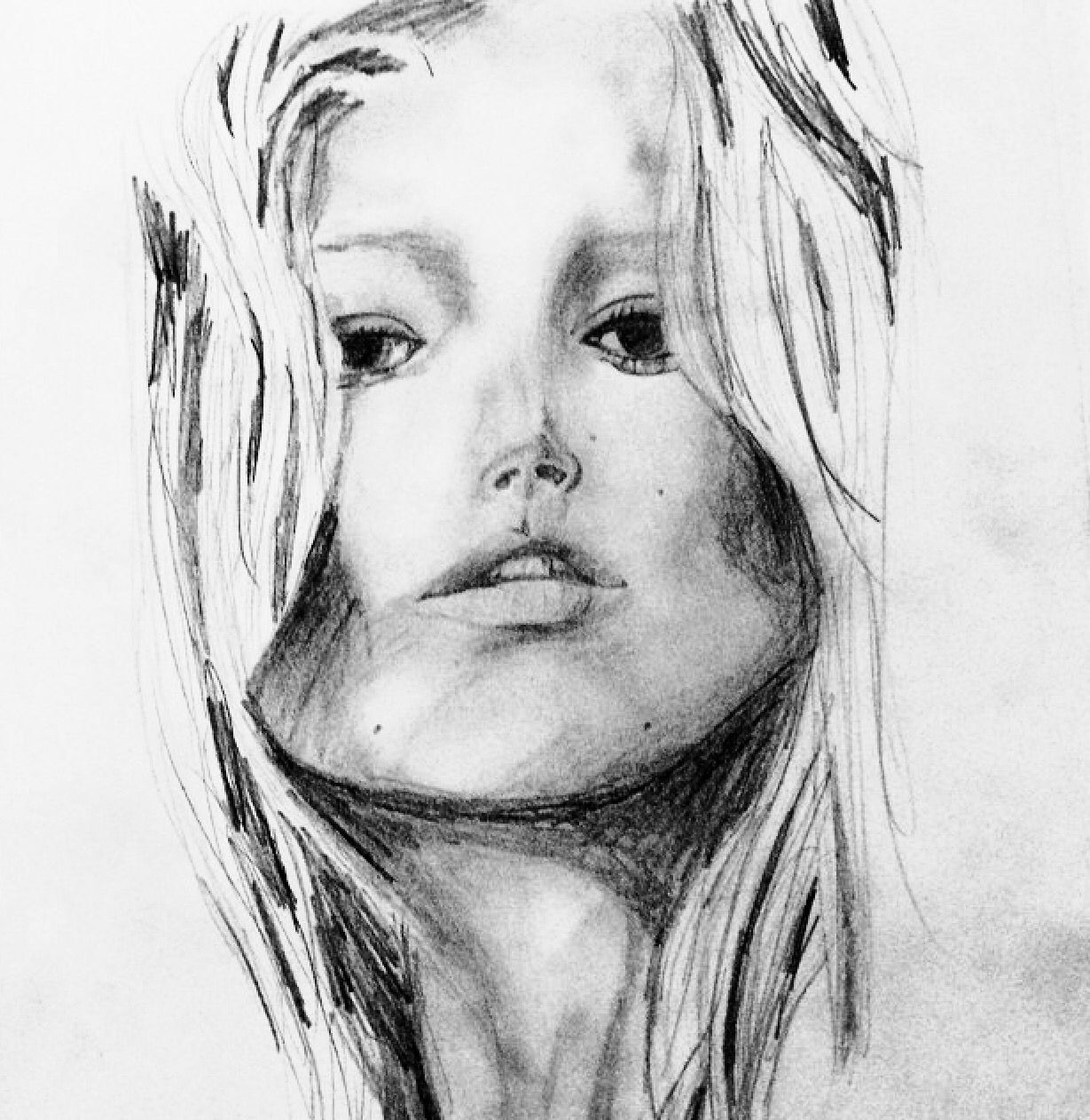 1229x1262 Kate Moss Sketch. The Drawing Crew - Kate Moss Sketch