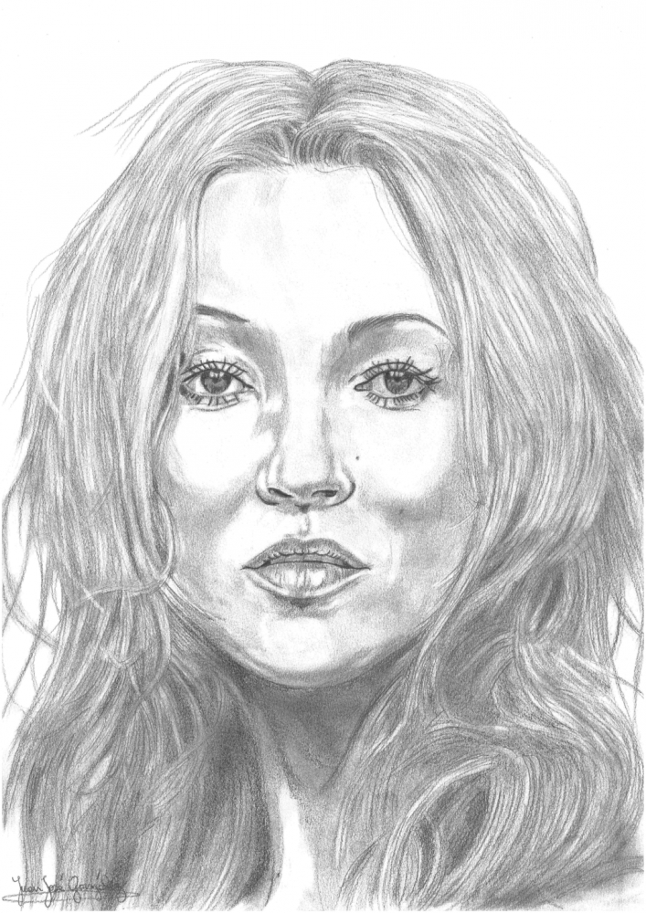 707x1000 Portrait Of Kate Moss By Jjg2018 On Stars Portraits - Kate Moss Sketch