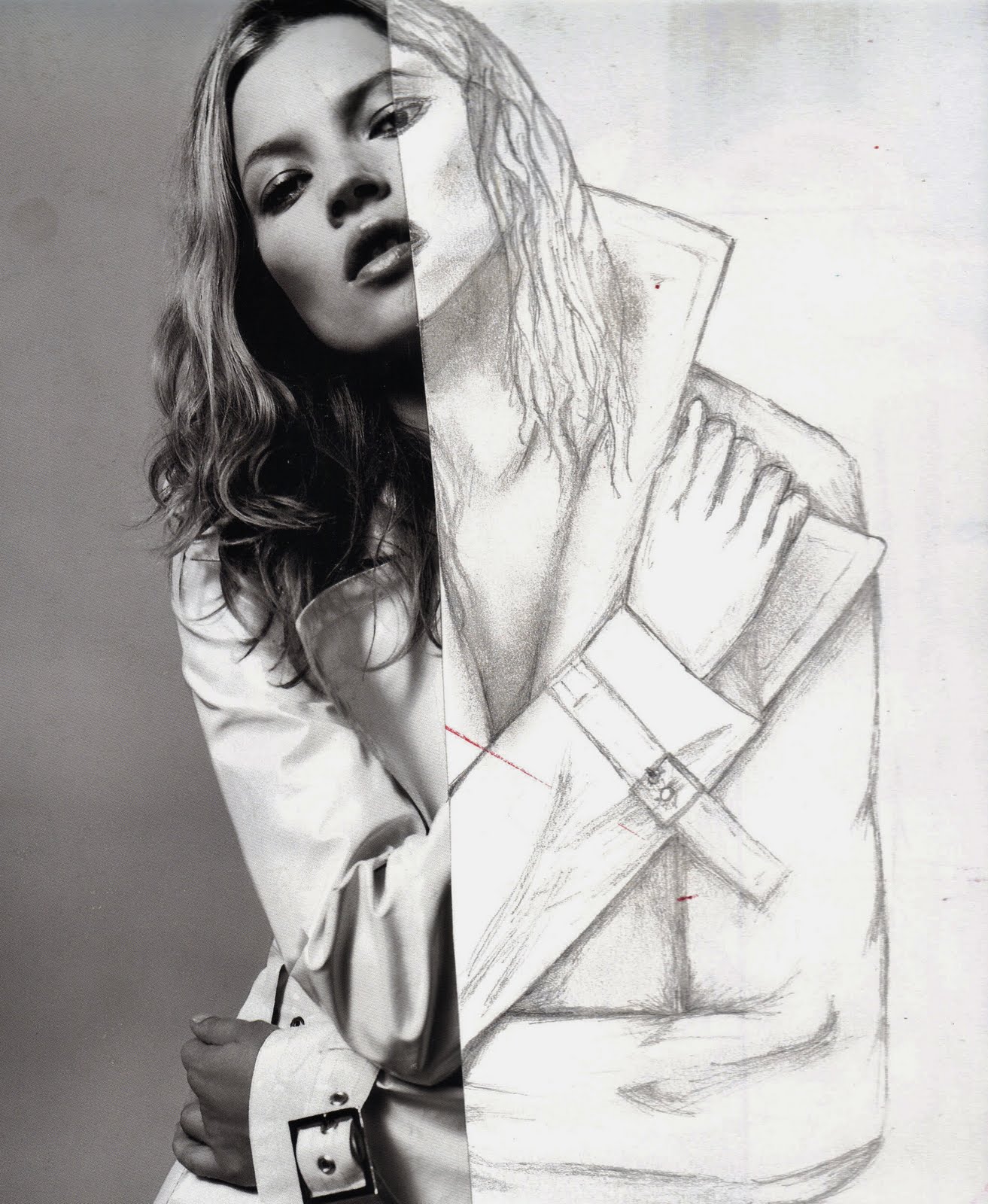 1313x1600 The Paar Blog Drawing - Kate Moss Sketch