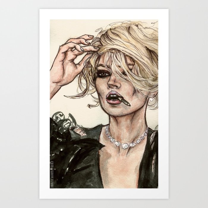 700x700 Kate Moss Art Print By Fridayshow Society6 - Kate Moss Sketch