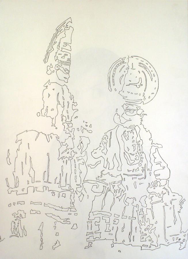 653x900 Kathakali Drawing By Ashwin Girish - Kathakali Sketch