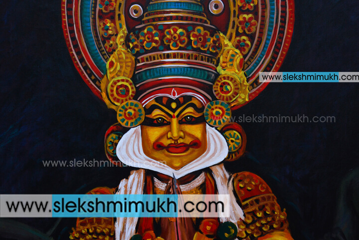720x481 Kathakali Sketch Kerala Mural Art - Kathakali Sketch